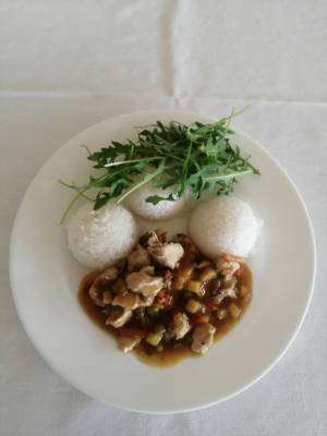 kuře Šanghaj s jasmínovou rýží